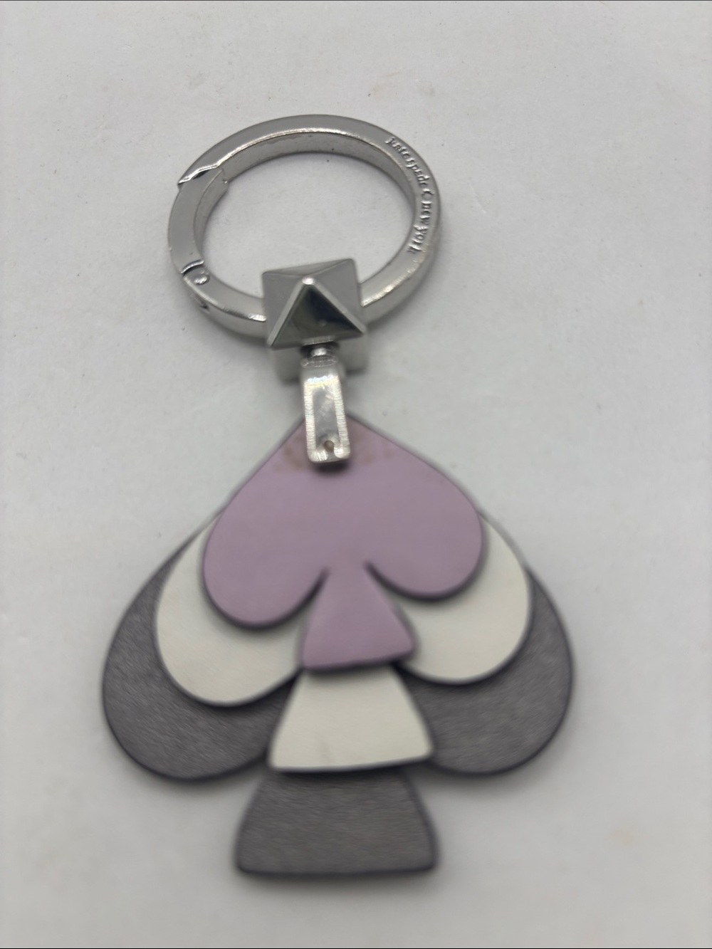 Kate Spade Seaside Stacked Spade Keyfob bag charm layered pastel leather spades